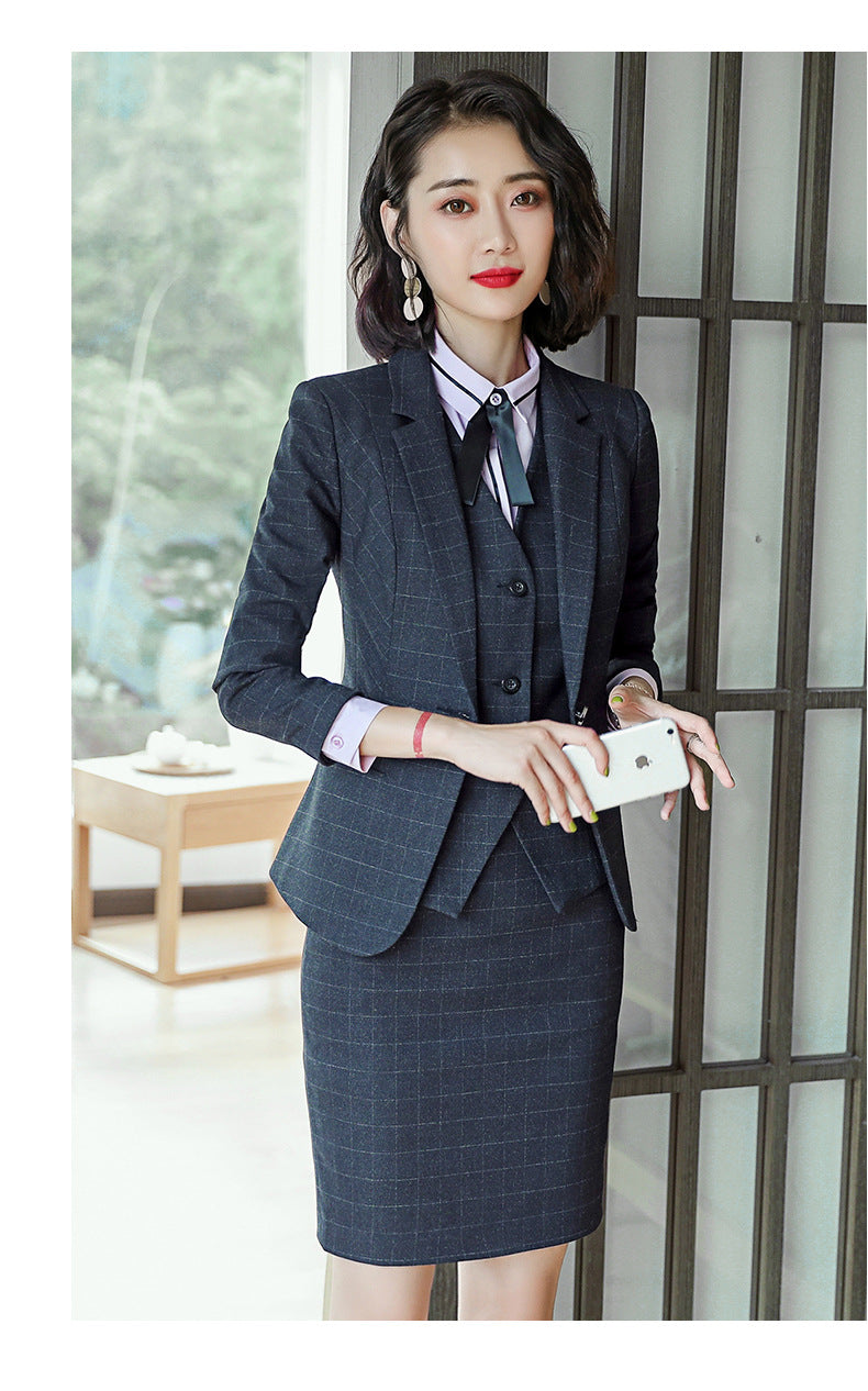Professional Suit for Women 2024 New Plaid Formal Suit for Women, Small Suit, Fashionable Elegant, Business Elegant Suit for Women