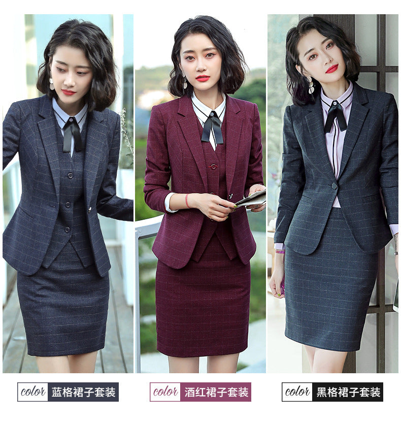 Professional Suit for Women 2024 New Plaid Formal Suit for Women, Small Suit, Fashionable Elegant, Business Elegant Suit for Women
