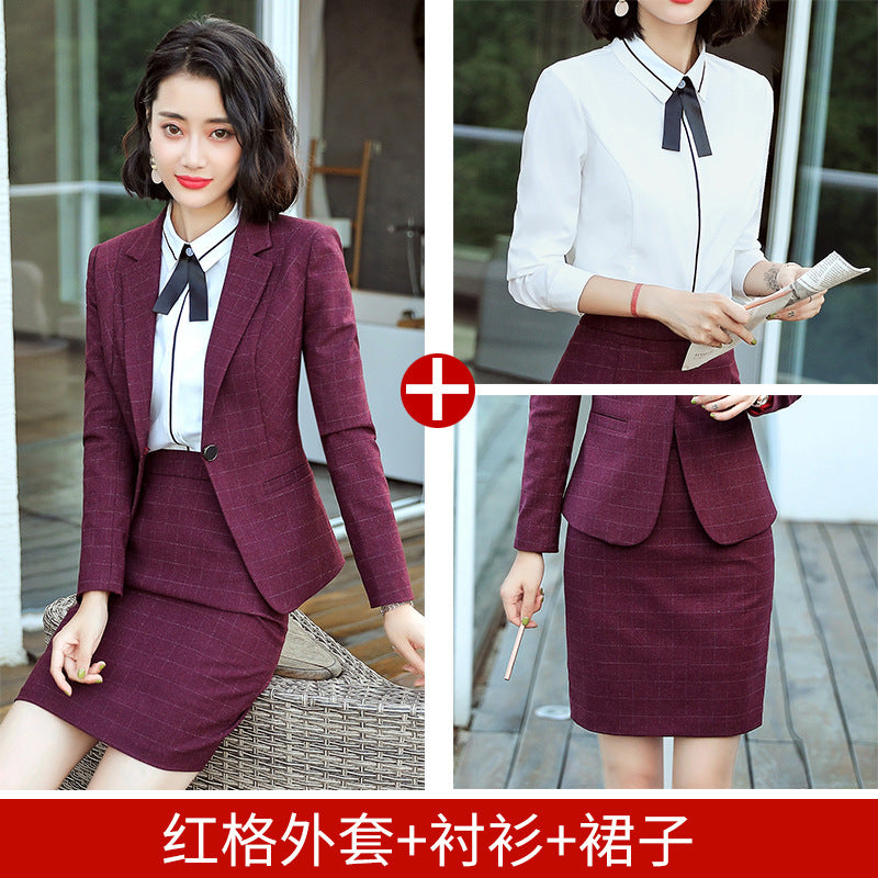 Professional Suit for Women 2024 New Plaid Formal Suit for Women, Small Suit, Fashionable Elegant, Business Elegant Suit for Women