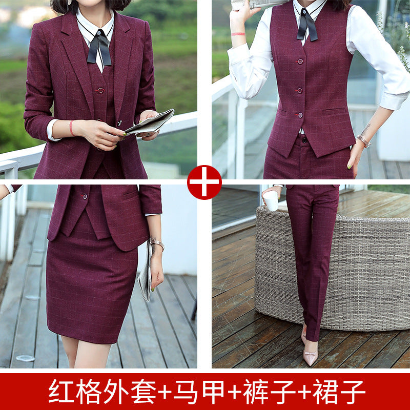 Professional Suit for Women 2024 New Plaid Formal Suit for Women, Small Suit, Fashionable Elegant, Business Elegant Suit for Women