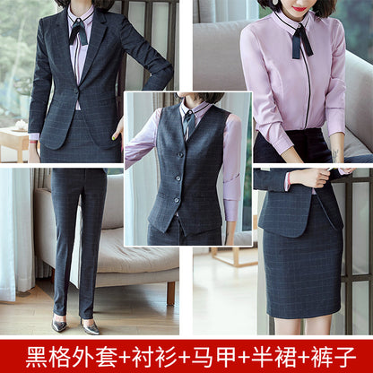 Professional Suit for Women 2024 New Plaid Formal Suit for Women, Small Suit, Fashionable Elegant, Business Elegant Suit for Women