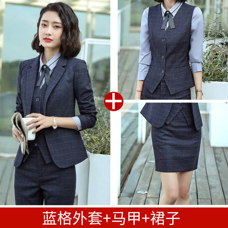 Professional Suit for Women 2024 New Plaid Formal Suit for Women, Small Suit, Fashionable Elegant, Business Elegant Suit for Women