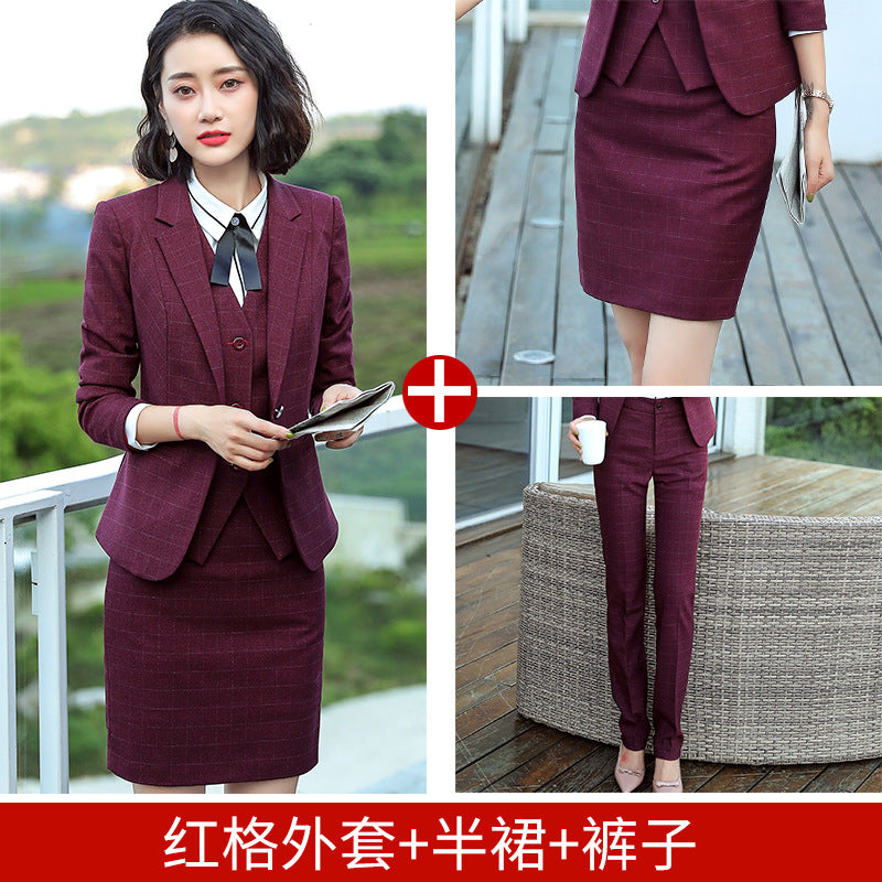 Professional Suit for Women 2024 New Plaid Formal Suit for Women, Small Suit, Fashionable Elegant, Business Elegant Suit for Women