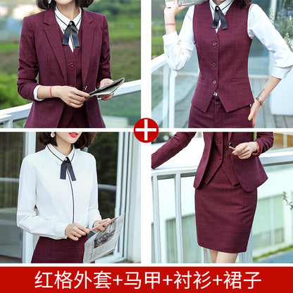 Professional Suit for Women 2024 New Plaid Formal Suit for Women, Small Suit, Fashionable Elegant, Business Elegant Suit for Women