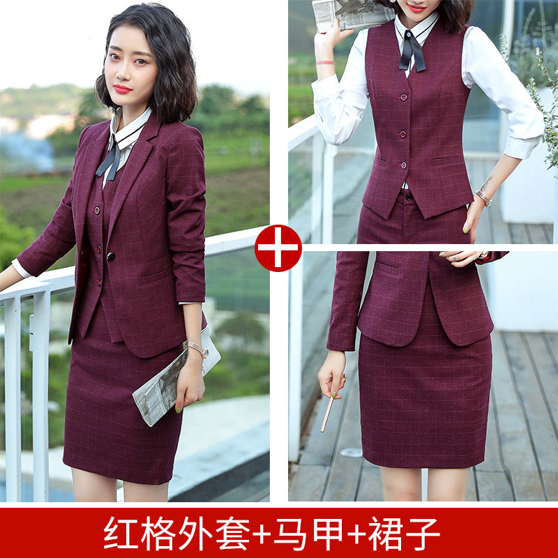 Professional Suit for Women 2024 New Plaid Formal Suit for Women, Small Suit, Fashionable Elegant, Business Elegant Suit for Women