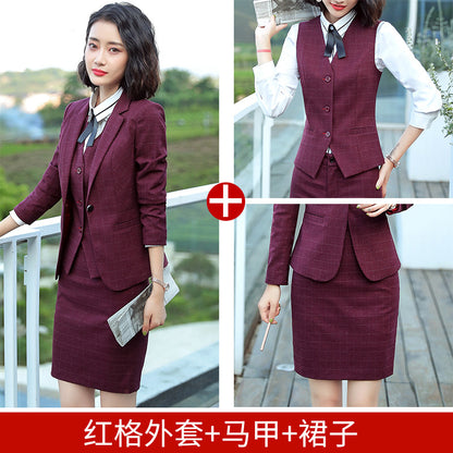 Professional Suit for Women 2024 New Plaid Formal Suit for Women, Small Suit, Fashionable Elegant, Business Elegant Suit for Women