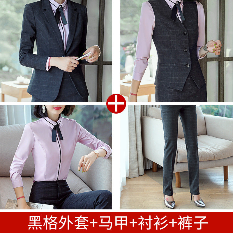 Professional Suit for Women 2024 New Plaid Formal Suit for Women, Small Suit, Fashionable Elegant, Business Elegant Suit for Women