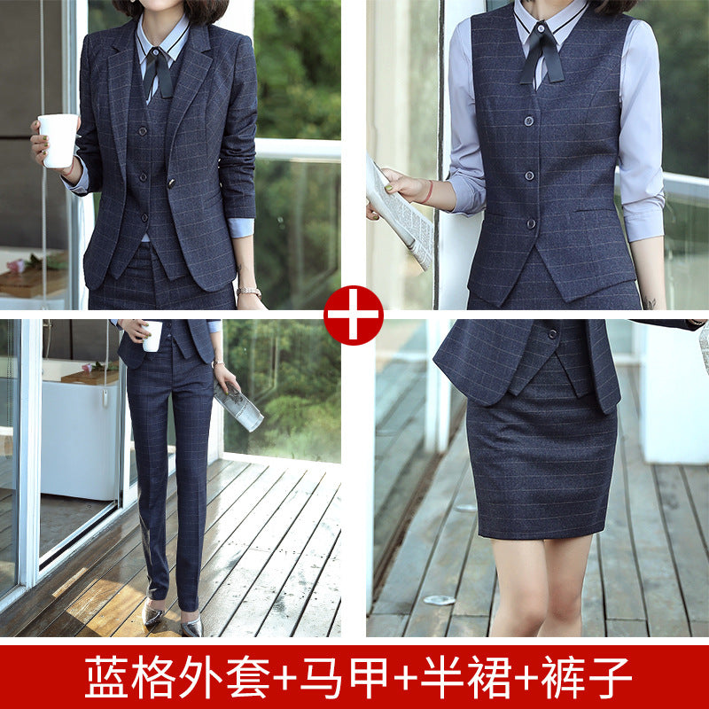 Professional Suit for Women 2024 New Plaid Formal Suit for Women, Small Suit, Fashionable Elegant, Business Elegant Suit for Women