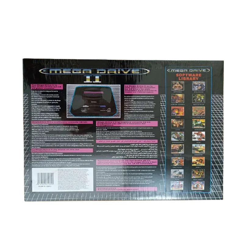 New Arrival Black Color PAL Version EU Plug Game Consoles Fit For Sega MD2 MD 2 TV Video Game Console Classic Card 16 Bit Boy