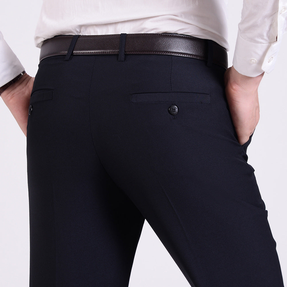 Men's Business Wear Slim-fit Trousers Spring and Autumn Casual Men's Wear Youth Work Dress Work Black Business Suit