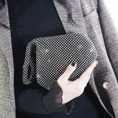 Cross-border Rhinestone Clutch Fashion Portable Cosmetic Bag Mine Bag Women's European and American Style Evening Bag Handbag