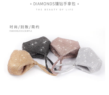 Cross-border Rhinestone Clutch Fashion Portable Cosmetic Bag Mine Bag Women's European and American Style Evening Bag Handbag