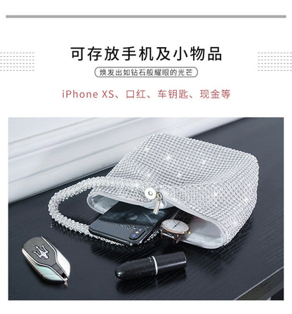 Cross-border Rhinestone Clutch Fashion Portable Cosmetic Bag Mine Bag Women's European and American Style Evening Bag Handbag