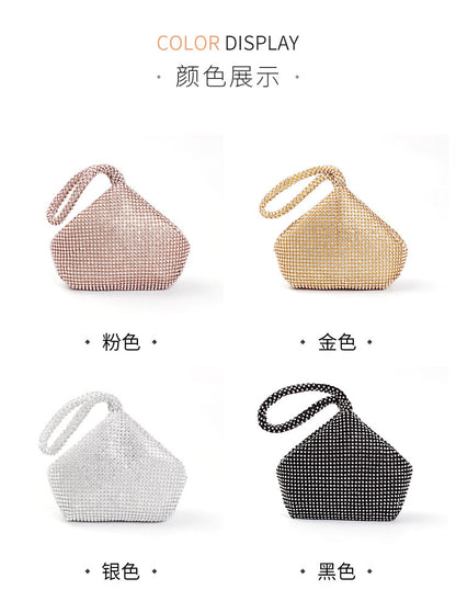 Cross-border Rhinestone Clutch Fashion Portable Cosmetic Bag Mine Bag Women's European and American Style Evening Bag Handbag