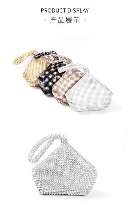 Cross-border Rhinestone Clutch Fashion Portable Cosmetic Bag Mine Bag Women's European and American Style Evening Bag Handbag