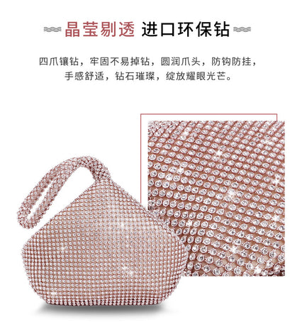 Cross-border Rhinestone Clutch Fashion Portable Cosmetic Bag Mine Bag Women's European and American Style Evening Bag Handbag