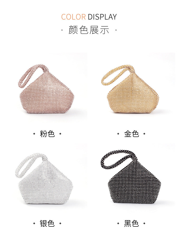 Cross-border Rhinestone Clutch Fashion Portable Cosmetic Bag Mine Bag Women's European and American Style Evening Bag Handbag