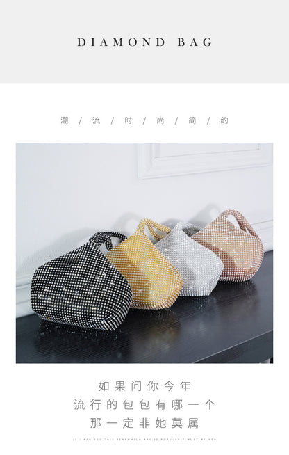 Cross-border Rhinestone Clutch Fashion Portable Cosmetic Bag Mine Bag Women's European and American Style Evening Bag Handbag