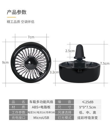 Car electric fan 12v Truck 24v powerful refrigeration car air conditioner cooling air outlet small fan