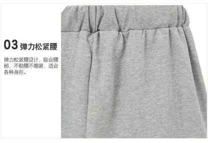 Small Sweat Pure Cotton Shorts Breathable Women's Summer High Waist Thin Loose Sports Casual Pants Slimming Straight Pants Women's Pants