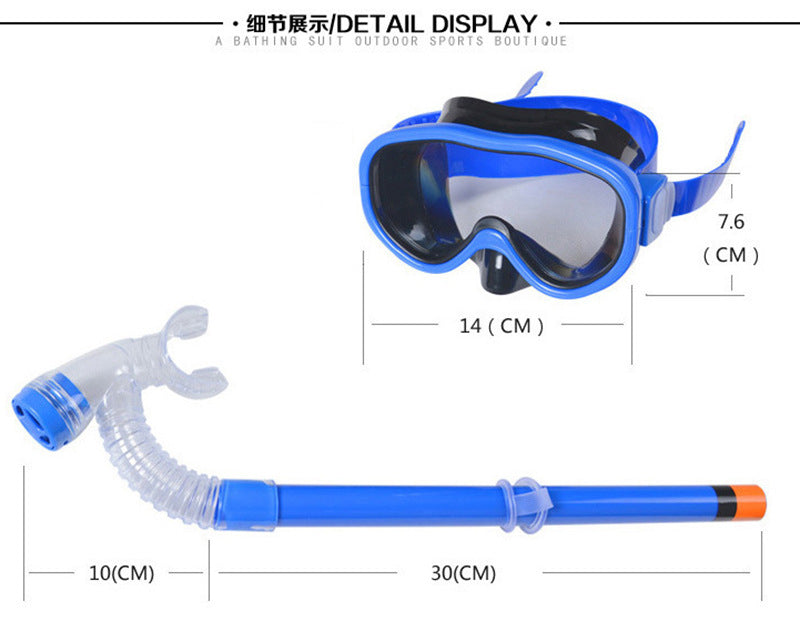 Children's diving goggles swimming set storage backpack cloth swimming cap breathing tube boys and girls snorkeling equipment