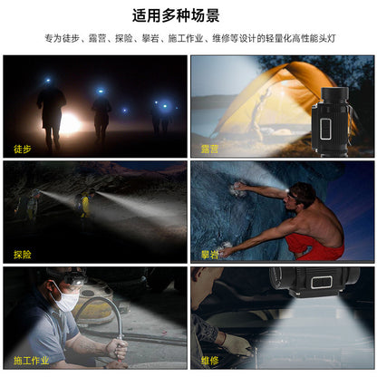 21700 Ultra-Long Battery Life Headlamp USB Rechargeable Aluminum Alloy Magnetic Cob Outdoor Mining Lamp Head-Mounted Flashlight Manufacturer
