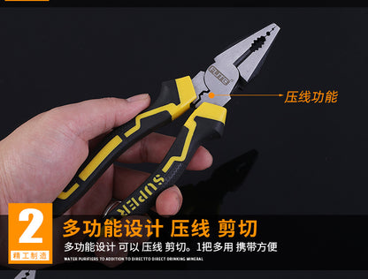 Forte rubber eccentric labor-saving pliers wire pliers vice diagonal pliers pointed nose pliers multi-function pliers