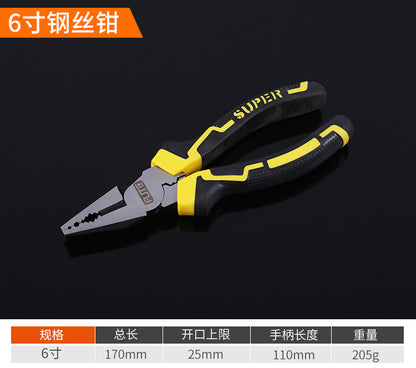 Forte rubber eccentric labor-saving pliers wire pliers vice diagonal pliers pointed nose pliers multi-function pliers
