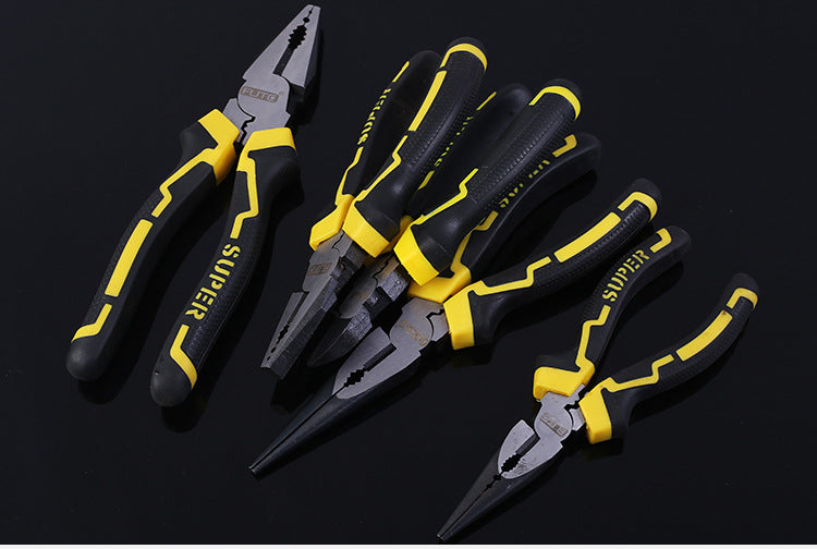 Forte rubber eccentric labor-saving pliers wire pliers vice diagonal pliers pointed nose pliers multi-function pliers
