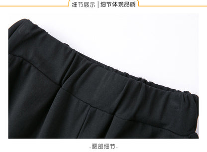 Plus-Size Women's Pants for Middle-Aged and Elderly Women, Summer Loose Wide-Leg Pants for Plus-Size Women, Casual Floor-Length Straight-Leg Trousers, Thin