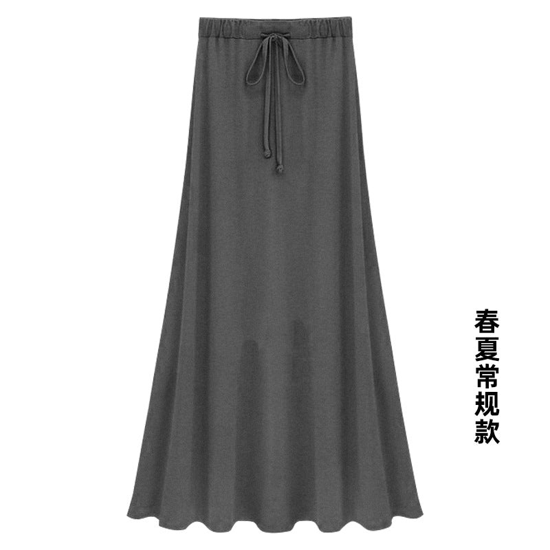 Split Skirt Women's Summer Long Skirt 100.00kg New Modal Strap A- line Skirt Slim-fit Long Skirt Skirt