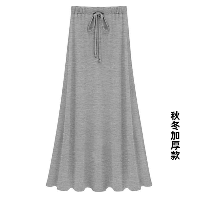 Split Skirt Women's Summer Long Skirt 100.00kg New Modal Strap A- line Skirt Slim-fit Long Skirt Skirt