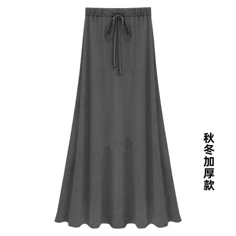Split Skirt Women's Summer Long Skirt 100.00kg New Modal Strap A- line Skirt Slim-fit Long Skirt Skirt