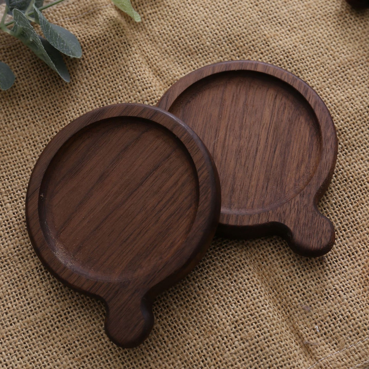 Wooden Coaster Black Walnut Square Coaster Wooden Insulation Pad Solid Wood Coaster Engraved Logo