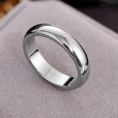 Wish Elegant Korean Style Simple Titanium Steel Ring Women's Diamond Stainless Steel Ring Couple's Fashion Internet Celebrity Ring