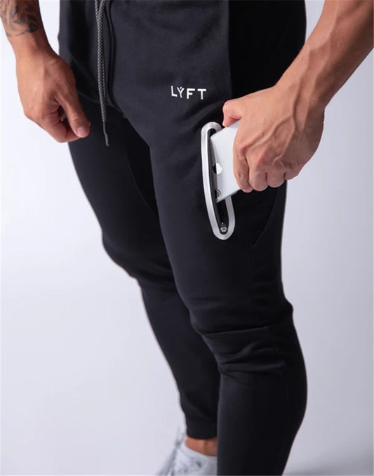 2019 Men's Sports Pants Men's Slim-Fit Elastic Invisible Zipper Casual Pants Stretch Cotton Foot-Retaining Pants Men's by PDG ibma