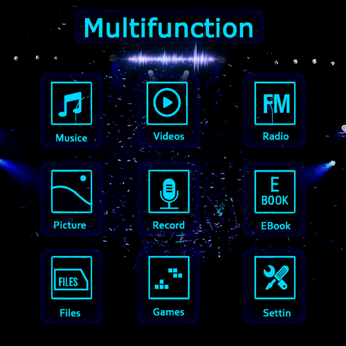Portable Bluetooth MP3 Player HIFI Music Speakers MP4 Media FM Radio Recorder USB Charging Pocket Sports Running Music Play