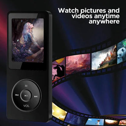 16GB MP3 Player USB Charging Record Digital Display Screen Media Lossless Pocket Sports Running Walking HIFI Music Speakers