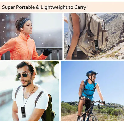 16GB MP3 Player USB Charging Record Digital Display Screen Media Lossless Pocket Sports Running Walking HIFI Music Speakers