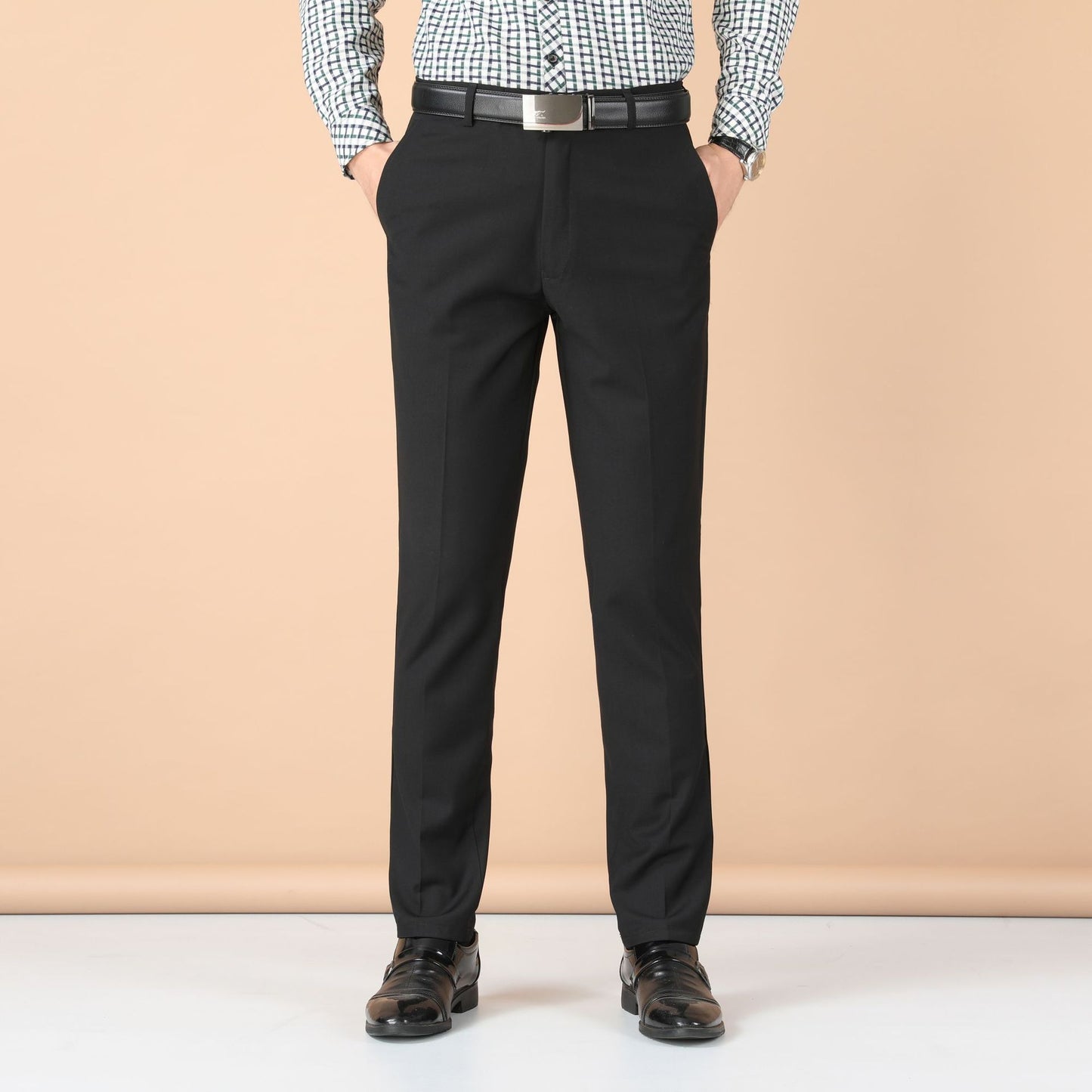 Men's Business Wear Slim-fit Trousers Spring and Autumn Casual Men's Wear Youth Work Dress Work Black Business Suit