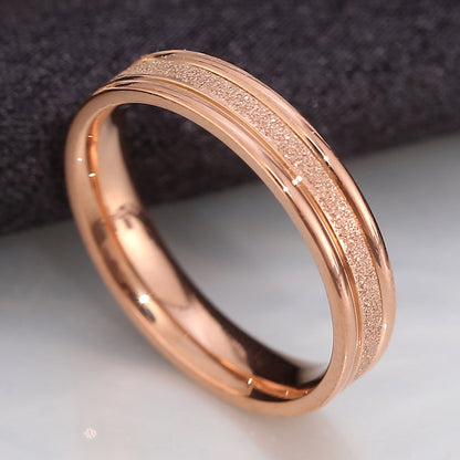 Wish Elegant Korean Style Simple Titanium Steel Ring Women's Diamond Stainless Steel Ring Couple's Fashion Internet Celebrity Ring