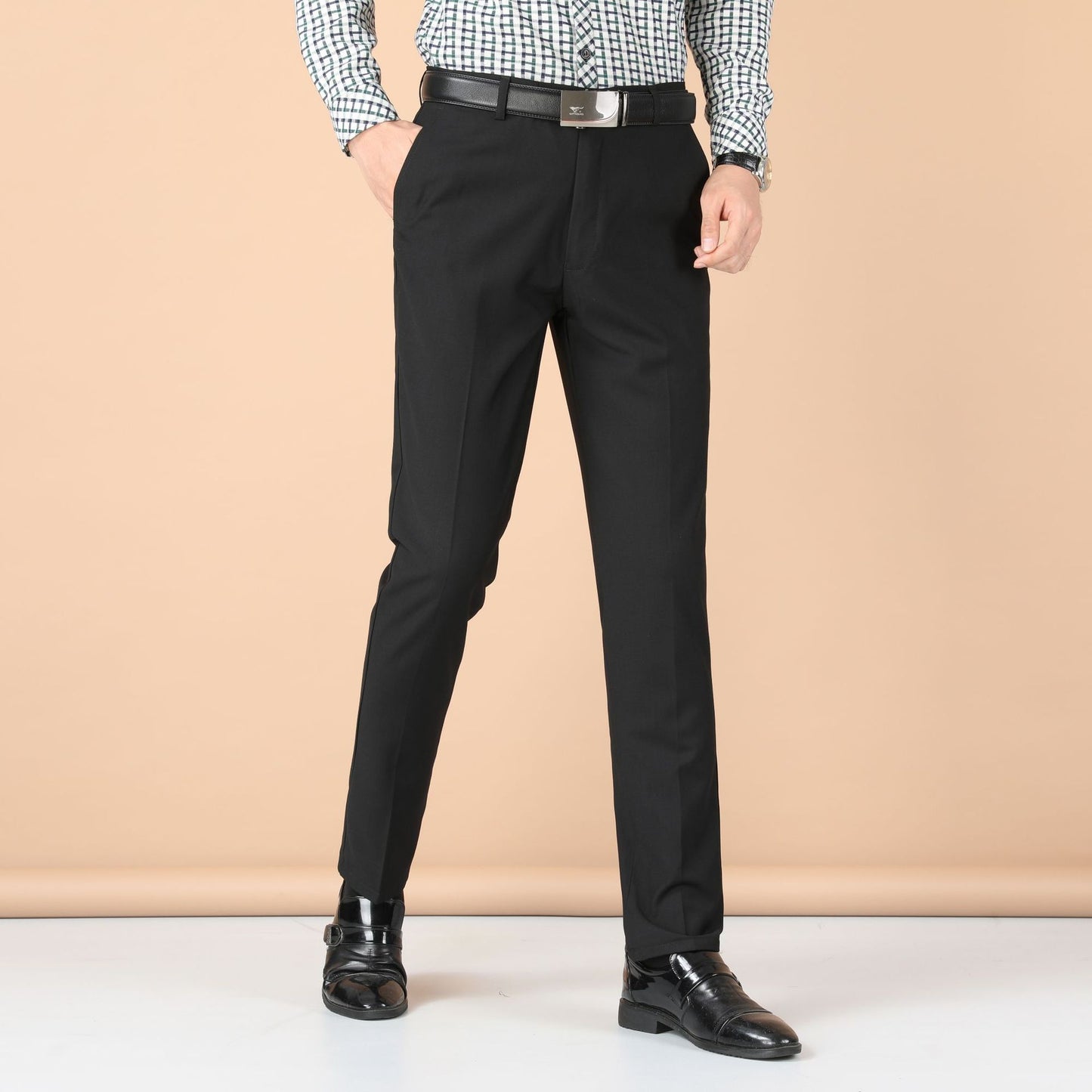 Men's Business Wear Slim-fit Trousers Spring and Autumn Casual Men's Wear Youth Work Dress Work Black Business Suit