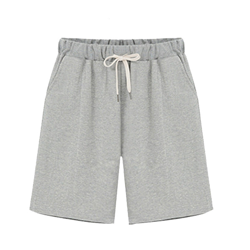 Small Sweat Pure Cotton Shorts Breathable Women's Summer High Waist Thin Loose Sports Casual Pants Slimming Straight Pants Women's Pants