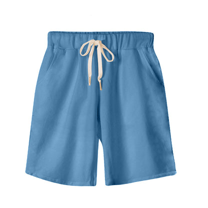 Small Sweat Pure Cotton Shorts Breathable Women's Summer High Waist Thin Loose Sports Casual Pants Slimming Straight Pants Women's Pants