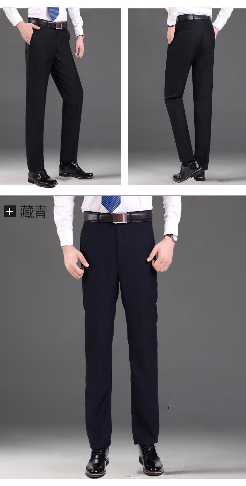 Men's Business Wear Slim-fit Trousers Spring and Autumn Casual Men's Wear Youth Work Dress Work Black Business Suit