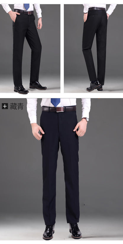 Men's Business Wear Slim-fit Trousers Spring and Autumn Casual Men's Wear Youth Work Dress Work Black Business Suit