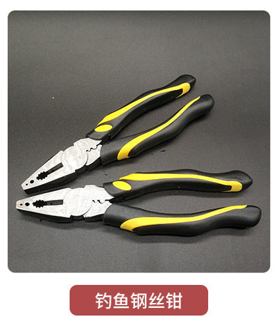 Pliers European Chrome Vanadium Steel Wire Pliers Source Factory Pvc Plastic Handle Tiger Pattern Vise 8inch Large Quantity Discount Pliers