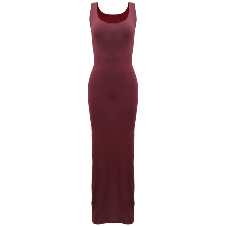 2025 European and American New Summer Casual Women's Clothing Amazon Cross-Border Sexy Vest Long Skirt Sleeveless Slim Dress