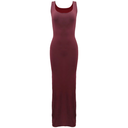 2025 European and American New Summer Casual Women's Clothing Amazon Cross-Border Sexy Vest Long Skirt Sleeveless Slim Dress