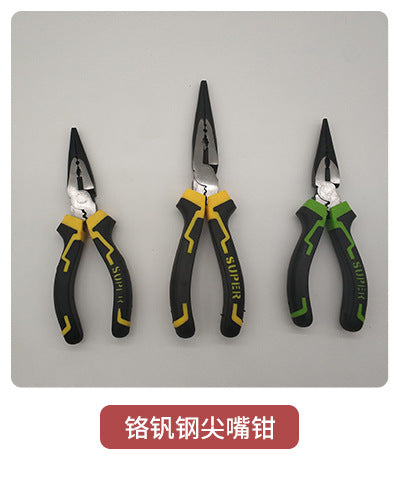 Pliers European Chrome Vanadium Steel Wire Pliers Source Factory Pvc Plastic Handle Tiger Pattern Vise 8inch Large Quantity Discount Pliers